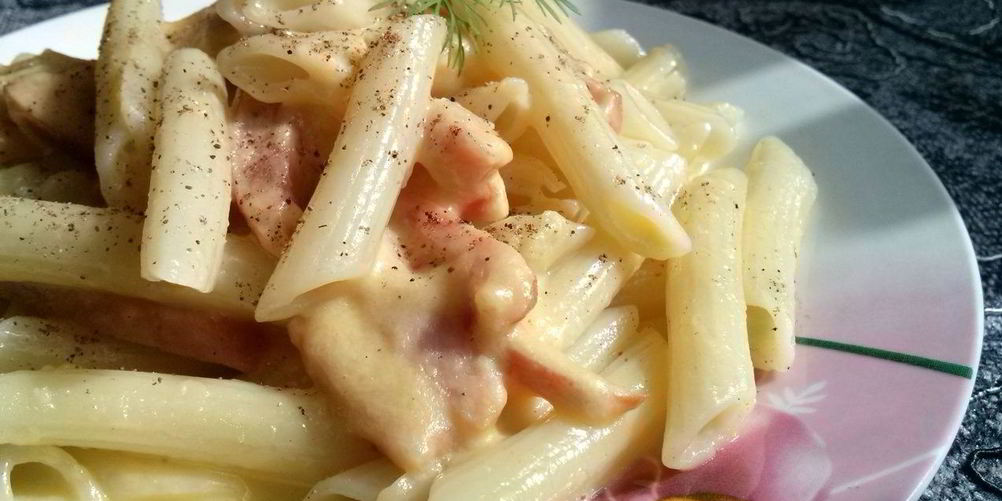 Рецепт пасты с ветчиной