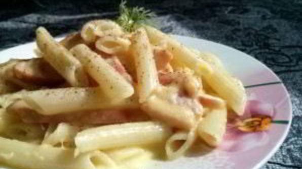 паста с ветчиной