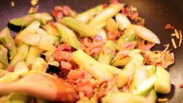 паста со спаржей