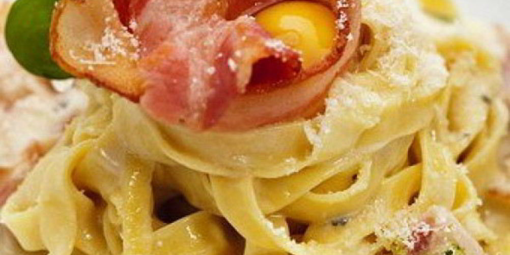 Рецепт пасты тальятелле с беконом и шалфеем