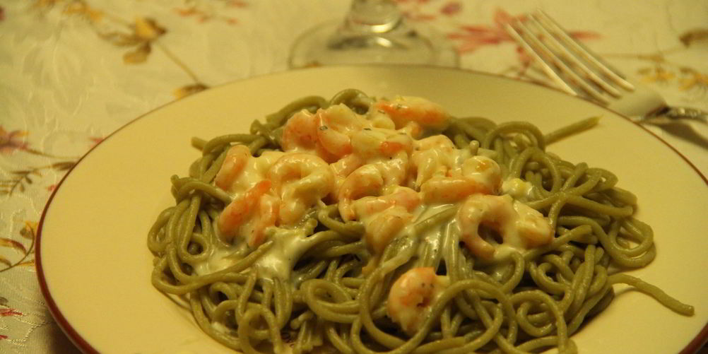 Рецепт сливочной пасты с креветками