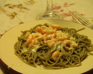 Сливочная паста с креветками