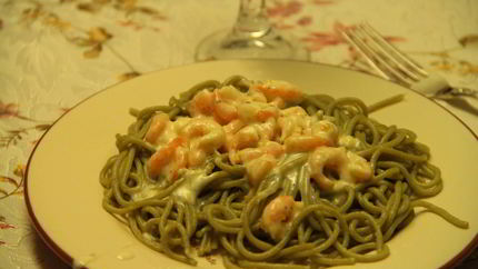 Сливочная паста с креветками