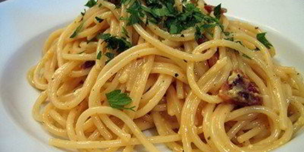 Рецепт спагетти карбонара с панчеттой и белым вином