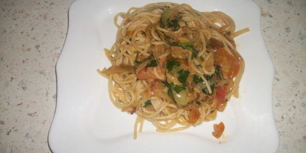 Рецепт спагетти лето с овощами