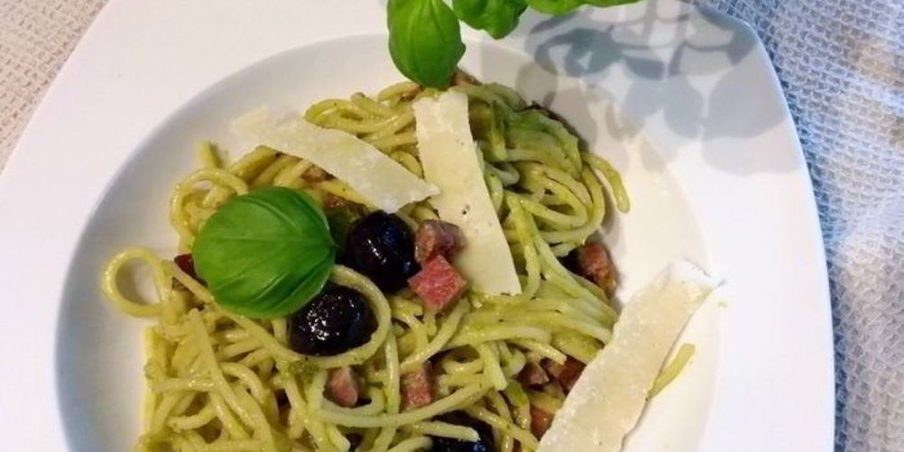 Рецепт спагетти под соусом из авокадо