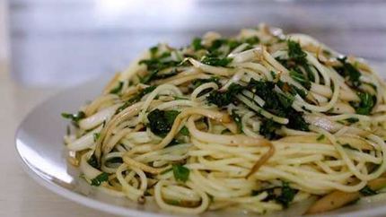 Спагетти с грибами