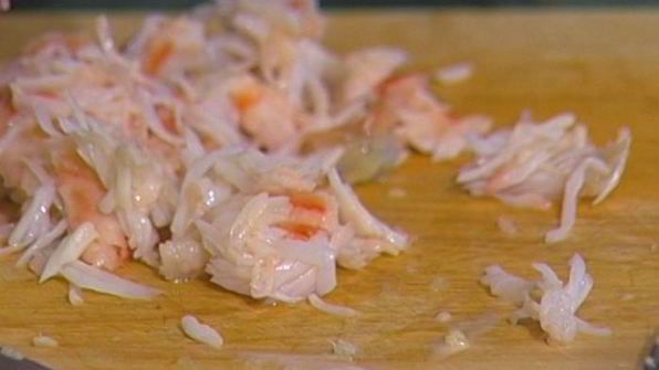 спагетти с крабами и фенхелем