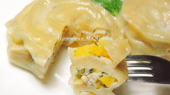 гуль-ханум с тыквой и курицей