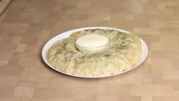 ханума с фаршем и картошкой