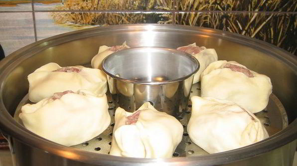 манты дружба с тройным мясом