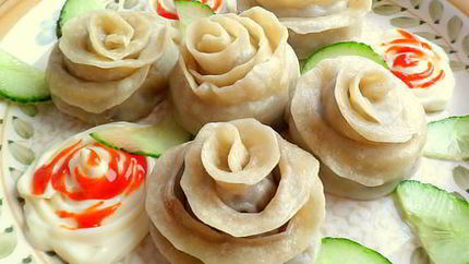 Манты-розочки