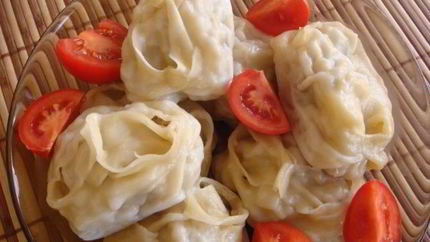 Манты с гусем