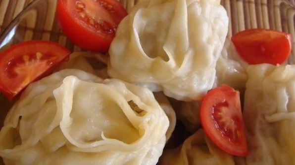 манты с гусем