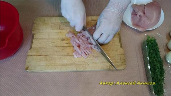 манты с курицей