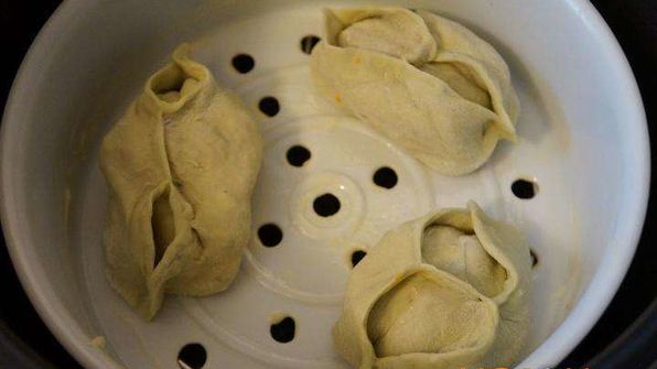 манты с мясом и с тыквой