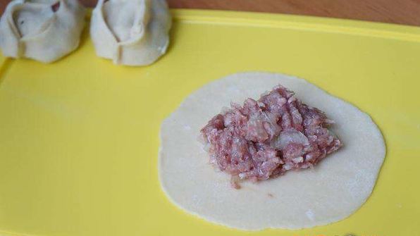 манты с мясом и с тыквой