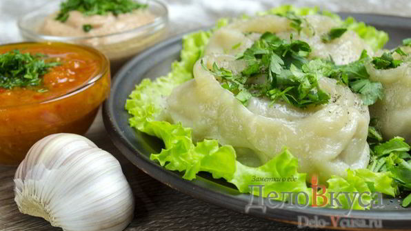 манты с мясом и тыквой в мультиварке