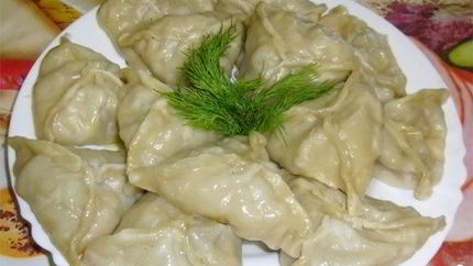 Манты с тыквой и мясом