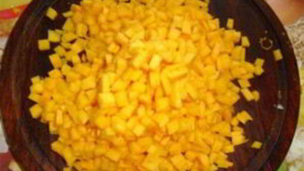 манты с тыквой и мясом