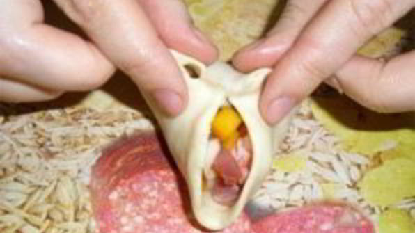 манты с тыквой и мясом