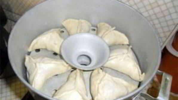 манты с тыквой и мясом