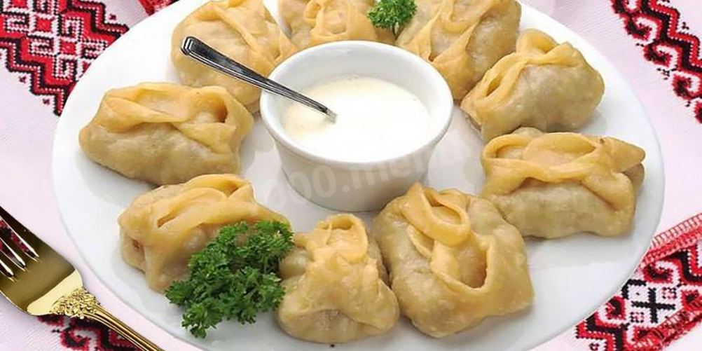 Рецепт мантов с тыквой и салом