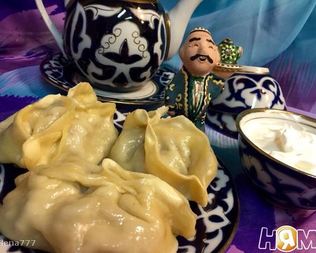 Манты узбекские с бараниной