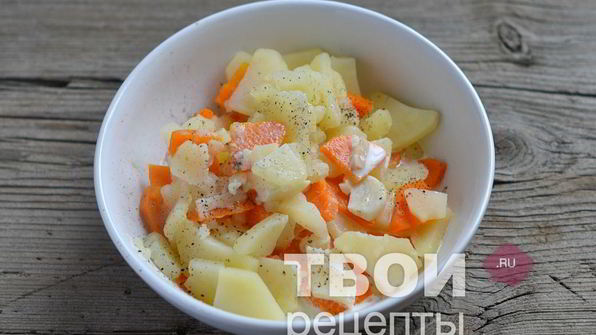 морковно-картофельное пюре с сыром