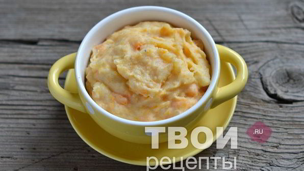 морковно-картофельное пюре с сыром