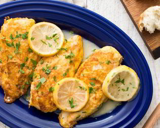 Куриная грудка под лимонным соусом по-французски