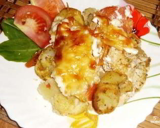 Курица по-французски с картошкой