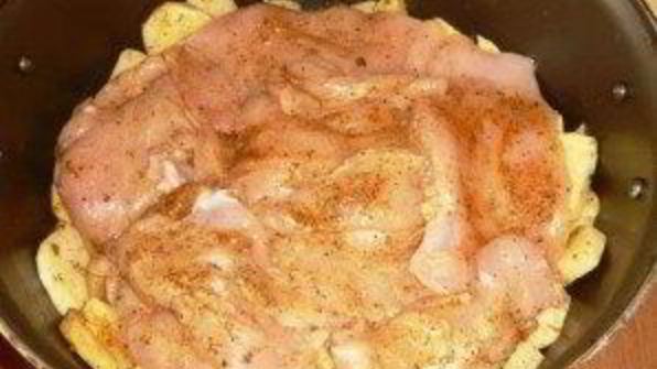 курица по-французски с картошкой