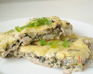 Мясо по-французски из свинины с грибами