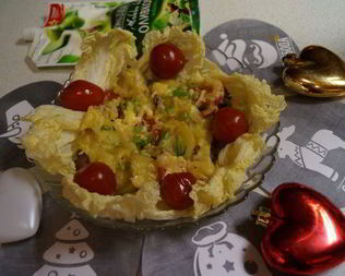 Мясо по-французски с грибами и помидорами