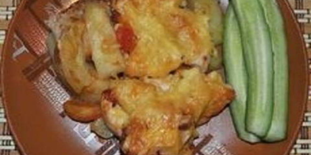 Рецепт мяса по-французски с курицей