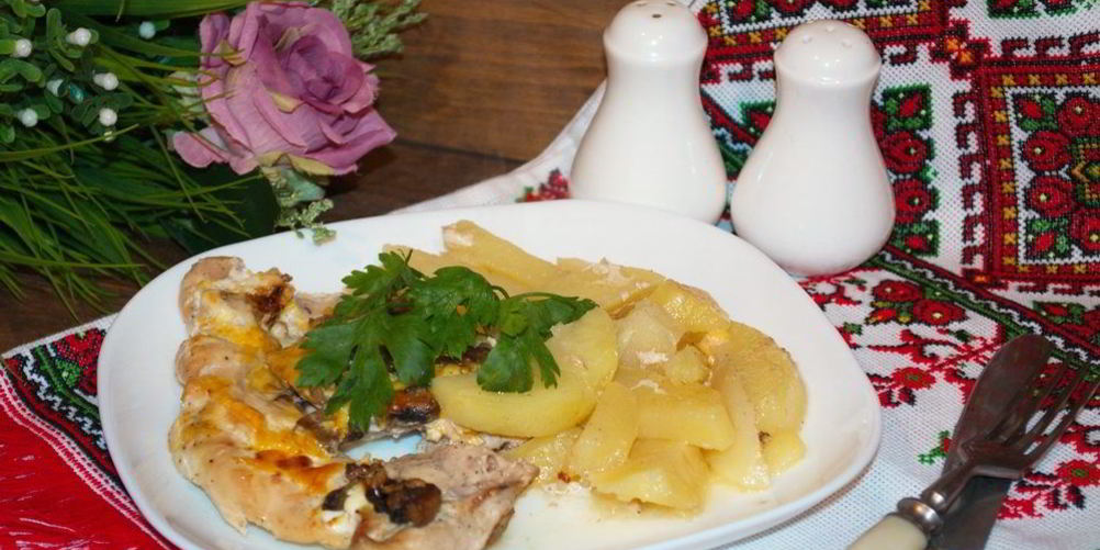 Рецепт мяса по-французски в духовке с картошкой