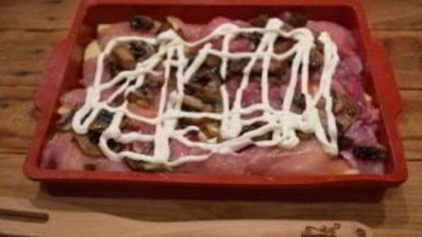 мясо по-французски в духовке с картошкой