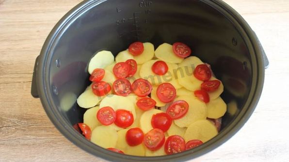 мясо по-французски в мультиварке с картофелем