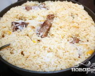 Бараньи ребрышки с рисом