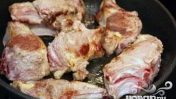 бараньи ребрышки с рисом