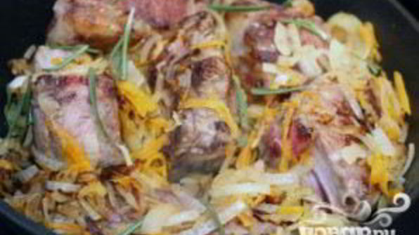 бараньи ребрышки с рисом