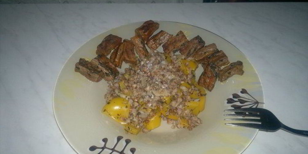 Рецепт гречотто с болгарским перцем и чесноком