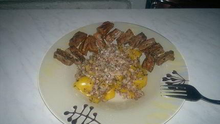 Гречотто с Болгарским перцем и чесноком