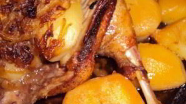 индоутка с картошкой в духовке