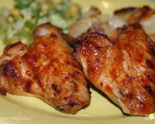 Куриные крылышки в остро-сладком соусе