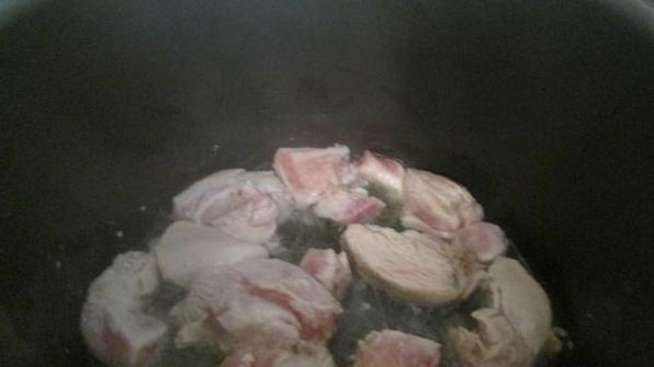 курица с картофелем и фасолью