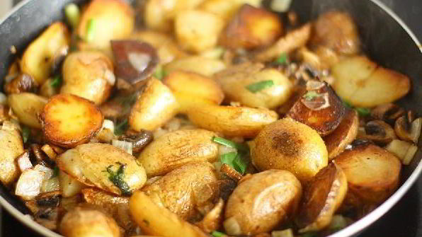 курица с картофелем и грибами