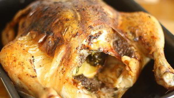 курица с картофелем и грибами