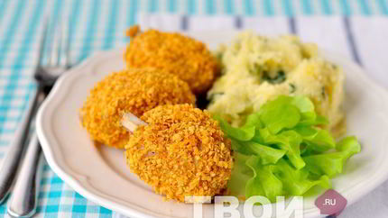 Курица в панировке из кукурузных хлопьев